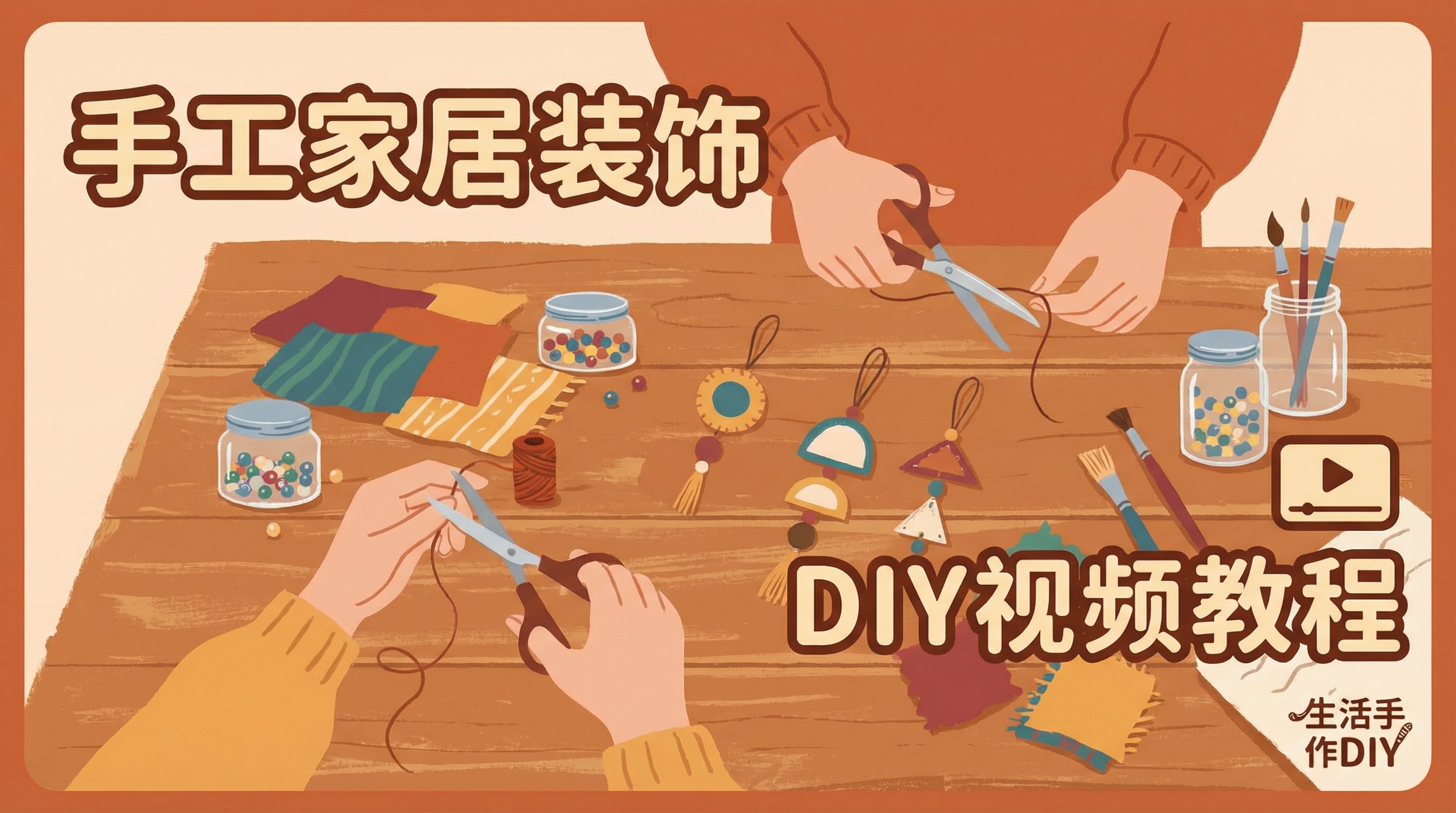 蘑菇视频 - DIY手工视频教程：家居装饰制作